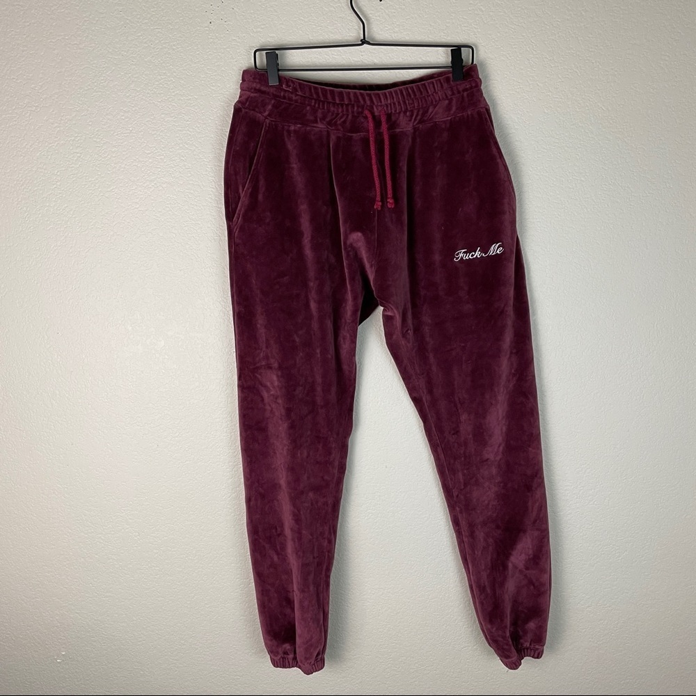 Bond F Me Velvet Sweatpants Size XL